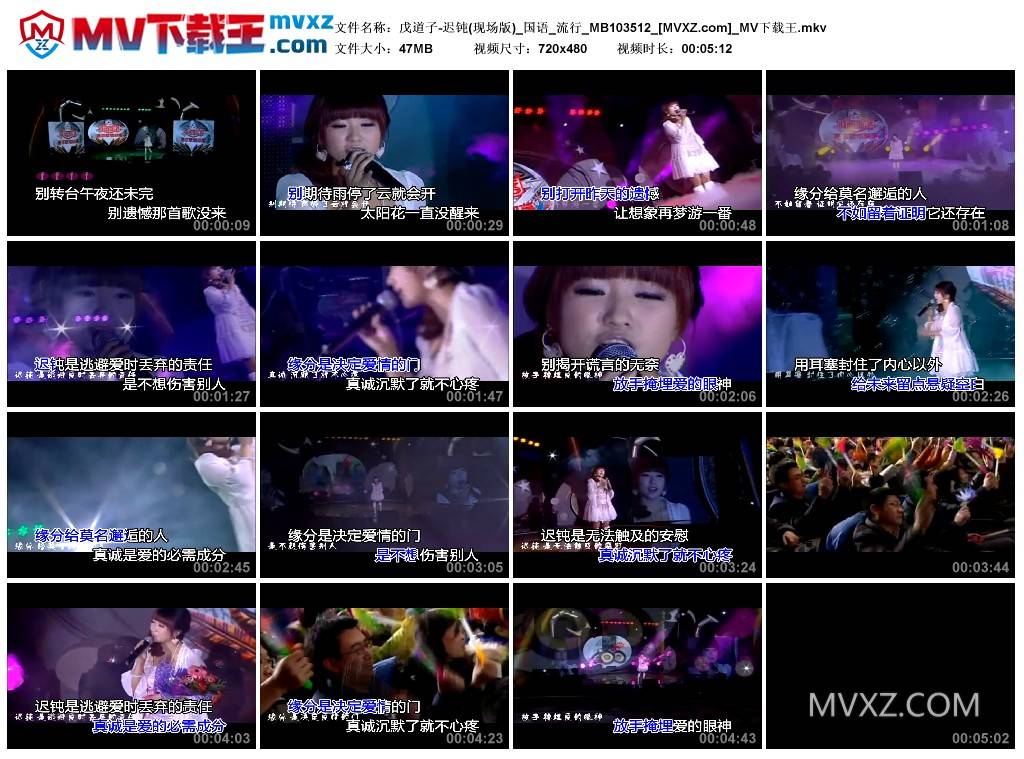 戊道子-迟钝(现场版)_国语_流行_MB103512